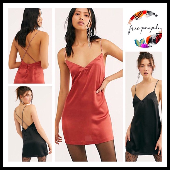 Free People Dresses & Skirts - FREE PEOPLE SLIP CRYSTAL STRAP MINI TANK DRESS A2C